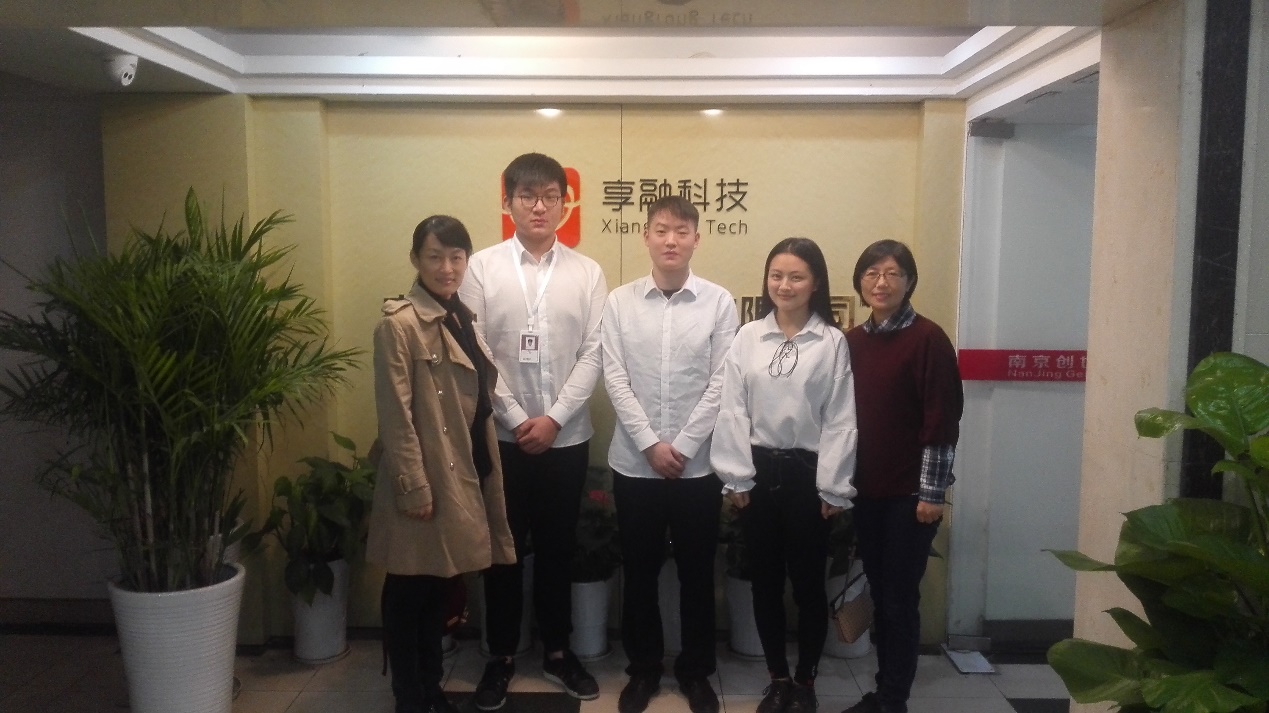 丁素坚和吴红老师走访天曦投资公司实习学生